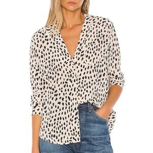 Rails Rebel Silk Blouse in Blush Spotted (never worn with tag)